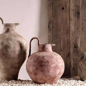 <span class=keywords><strong>Vaso</strong></span> Decorativo <span class=keywords><strong>in</strong></span> Stile Wabi-Sabi Nordico Vintage <span class=keywords><strong>in</strong></span> Materiale Composito per Arredamento Casa e Scrivania - Product Image 3