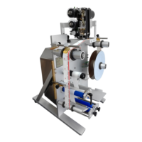 Machine d'étiquetage de bouteilles rondes électrique semi-automatique avec moteur pour bouteilles en verre et en plastique, emballages en cartons