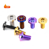 Vis à tête métrique en alliage de titane TC4, tête UFO, PVD, grande tête, Torx interne, boulons de modification de moto, antivol, grade 10.9, M5~M10