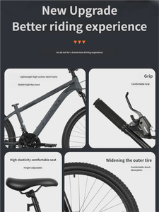 Vélo de montagne pour adultes, 24 vitesses, freins à disque doubles, absorption des chocs - Product Image 5