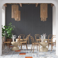 Autocollants muraux acoustiques en polyester, formes de diamants à cinq branches, certifiés GRS OEKO, pour la chambre des enfants
