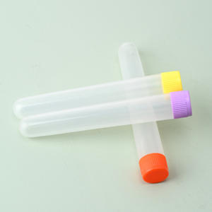 Botella dispensadora de tubo de ensayo de plástico delgado transparente de 10ml con tapa de cepillo Colección de muestras Cilindro de PP - Product Image 3