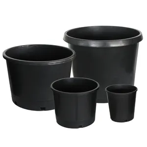 Low Price Promotion Durable 1 3 5 7 10 15 Gallon Black Plastic Nursery Pots Plant Flower Pot