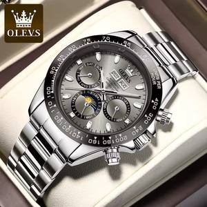 OLEVS 6654 Luxury Mens Watch <b>Chronograph</b> <b>Automatic</b> Mechanical Wristwatch Waterproof Luminous Luxury Watch for Man Date Sport - Product Image 2