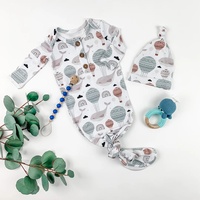 Gaun Bayi Berkualitas Tinggi, Kantung Tidur Bayi Berbahan Viscose Bambu Organik, Gaun Tidur Bayi Baru Lahir, Termasuk Kupluk & Selimut