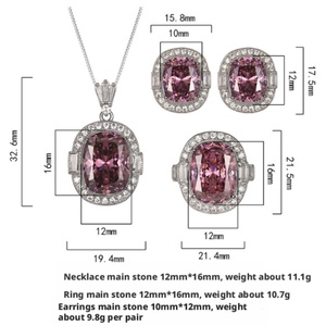 Trendy Eco-friendly Copper <b>Women</b> Fashion Jewelry <b>Set</b> 12*16-10*12mm Dried Rose Zircon Bird Nest Pendant Earrings <b>Ring</b> <b>Set</b> - Product Image 6