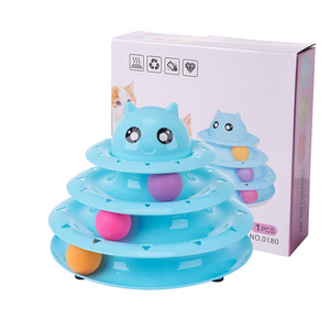 Jouet à roue tournante Youcheng pour chat, 3 niveaux, coloré, interactif, pour animaux de compagnie - Product Image 5