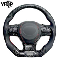 Accessoires d'intérieur de voiture sport volant en fibre de carbone recouvert de cuir véritable pour Lexus Is250 IS300 IS350 RCF gcf NX