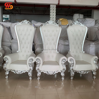 Chaises de trône de mariage modernes en fer métallique pour la décoration de mariage