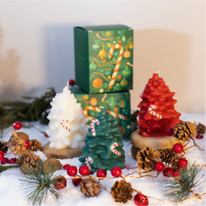 Festive Holiday Home Decor Gift Aromatherapy Handmade <strong>Candy</strong> <strong>Cane</strong> Christmas Tree Scented <strong>Candle</strong> - Product Image 2