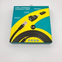 Adaptador de Serie 2 en 1 RS232, 1,8 m, usb a rj45, para interruptores de enrutadores y servidores