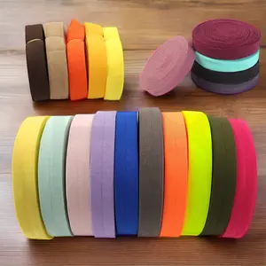 Retail Pakket 5/8 Inch Kleurrijke Foldover Elastische Lint Elastische Band Voor Haar Accessoires Diy Ondergoed Slipje