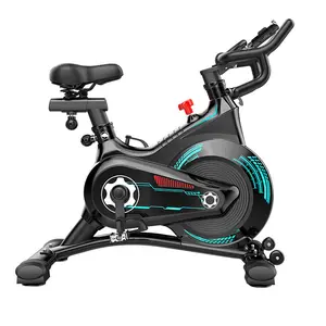 Indoor-Radfahren Magnetwiderstand stationärer Fahrradgürtelantrieb Indoor-Fahrrad mit Pad/Handyhalterung für Zuhause