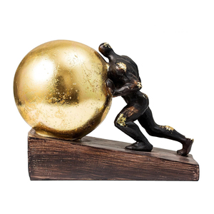 Weivista <span class=keywords><strong>Sisyphus</strong></span> ประติมากรรมตกแต่งบ้านรูปปั้นต่อสู้เครื่องประดับสำหรับห้องนั่งเล่นสำนักงาน - Product Image 3