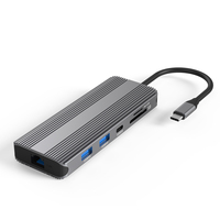 Station d'accueil MST 10 en 1 Hub Usb C Multi Dual 8K 120Hz 144Hz avec DP HDTV RJ45 Ethernet 100W alimenté Usb3.0 lecteur de carte Sd/tf