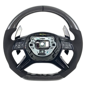 Volante de Fibra de Carbono Real a <span class=keywords><strong>Precio</strong></span> de Fábrica para <span class=keywords><strong>Mercedes</strong></span> Benz <span class=keywords><strong>AMG</strong></span> ML GL E450 G500 2013-2018, Estilo Deportivo - Product Image 1