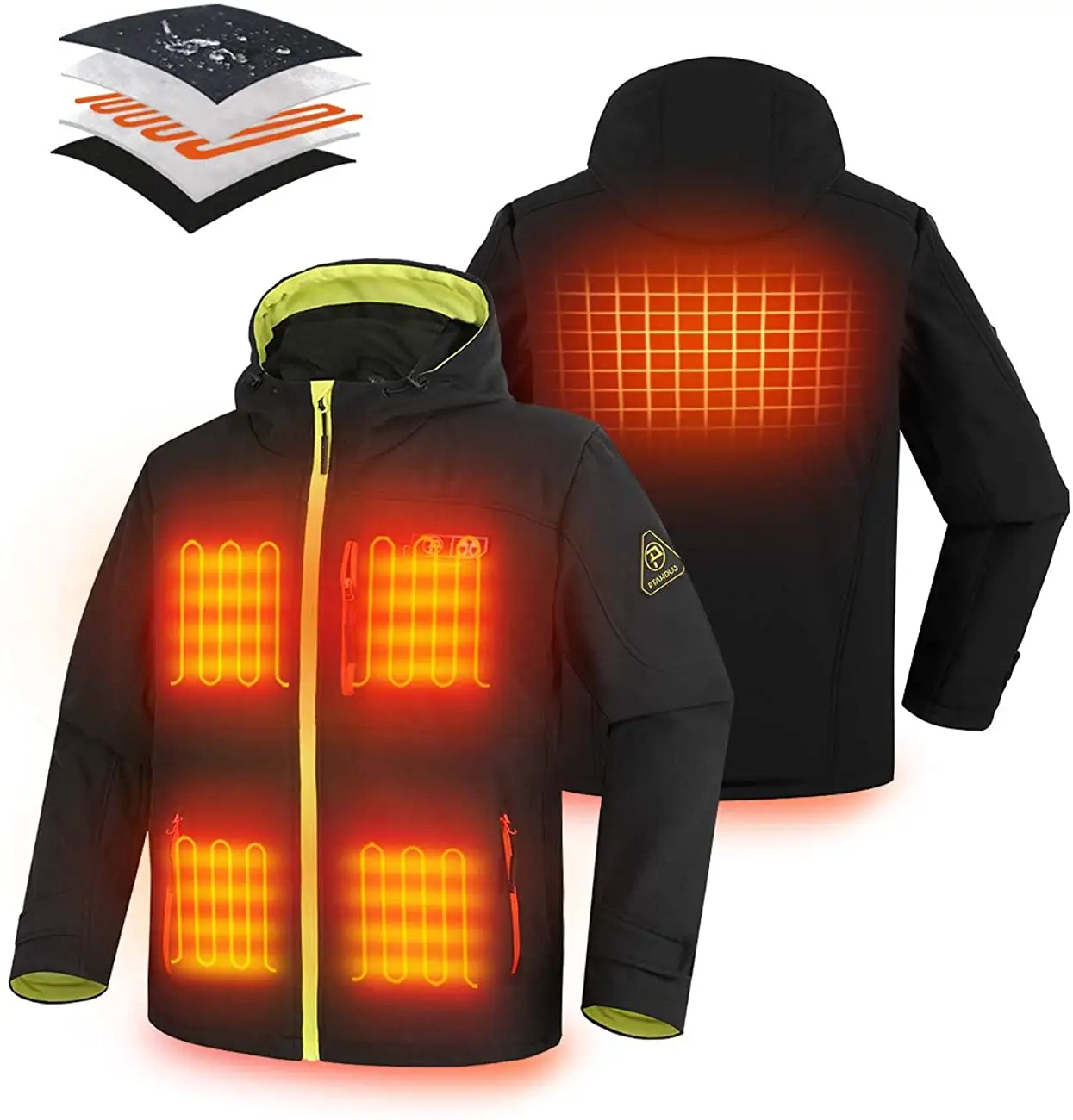 H011 amazong top seller moda dewbu logo personalizzato usb batteria elettrica con cappuccio giacca riscaldata