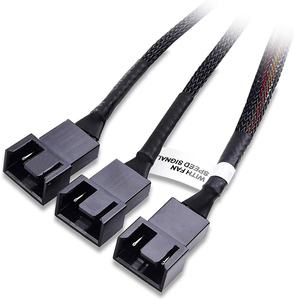 4Pin Quạt điện Mở rộng 1 để <span class=keywords><strong>3</strong></span> chuyển đổi PWM Quạt Splitter cáp cho máy tính làm mát quạt điện sạc - Product Image 3