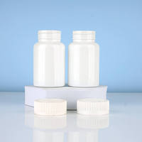 Bouteille en plastique PET de qualité alimentaire de qualité supérieure 120cc conception opaque blanche sûre récipient en plastique coloré pour sachets de thé suppléments de santé