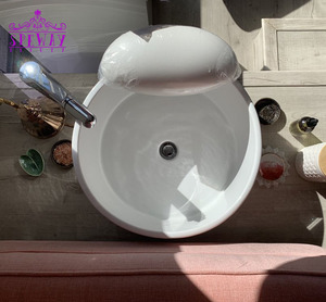 Commercio all'ingrosso salone Pedicure sedia senza tubo per la cura del piede ciotola in ceramica bianca Pedicure ciotola con tubo di drenaggio - Product Image 2