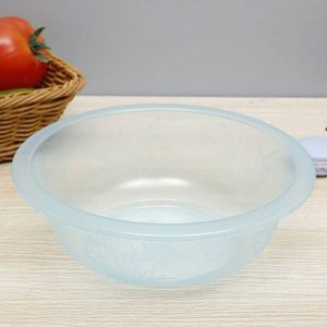 Bassin multifonctionnel en plastique transparent, diamètre 24,6 cm, réutilisable pour pique-nique, lavage de légumes, fruits et plus encore - Product Image 3
