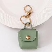 Porte-monnaie en gros, mini sac de rangement, sac carré en cuir PU de couleur unie, accessoires porte-clés, pendentif de voiture, pendentif moderne