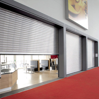 Portes enroulables modernes en acier inoxydable de style industriel, résistantes au vent, pour garage, vente en gros à prix avantageux