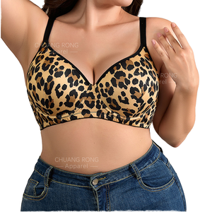 <span class=keywords><strong>Ropa</strong></span> <span class=keywords><strong>interior</strong></span> Oees de talla grande transfronteriza para mujer, sujetador Sexy con estampado de leopardo de verano, anillo de acero, Copa grande, refuerzo superior para Chubby - Product Image 6