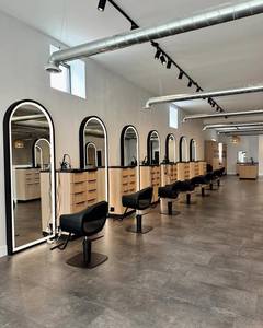 Nouveau mobilier de <span class=keywords><strong>salon</strong></span> de beauté, miroir de barbier, miroir LED pour <span class=keywords><strong>salon</strong></span> de coiffure, station de coiffage spéciale avec écran et éclairage LED - Product Image 2