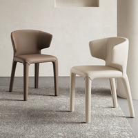 Vente directe d’usine design moderne et simple chaise à manger en cuir véritable de haute qualité éponge en forme spéciale chais
