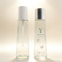 Flacon pulvérisateur carré transparent personnalisé pour cosmétiques et soins de la peau avec pompe à brume