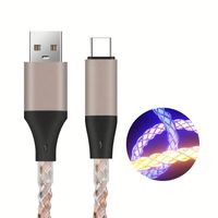 Câble de charge pour téléphone portable, câble micro USB, charge rapide, câble de charge LED, lumière fluo RGB, pour la charge des téléphones mobiles