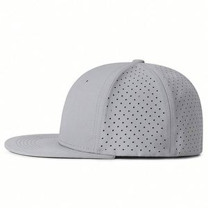 Gorra de Béisbol de Sarga de Algodón de 6 Paneles Sin Estructura, Gorra Snapback Lisa Ajustada con Orificio - Product Image 3