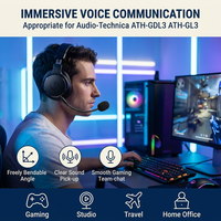 Microphone de remplacement flexible compatible avec les casques de jeu ATH-GDL3 ATH-GL3, accessoire pour casque de jeu