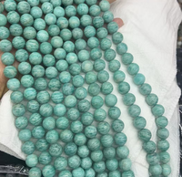 Perles rondes en amazonite naturelle de 4 mm, 6 mm, 8 mm, 10 mm, en vrac, pour la fabrication de bijoux DIY
