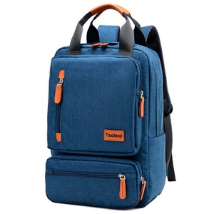 Blue Oxford Backpack 20-37L Waterproof Zipper Closure Unisex Fashion Daily Use Big Capacity Soft Handle Arcuate Shoulder - Product Image 1