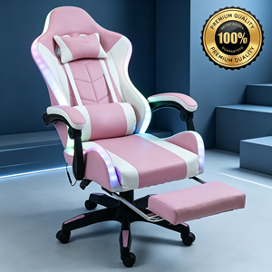 Chaise de jeu E-Sports RGB en cuir, chaise d'<span class=keywords><strong>ordinateur</strong></span> pour cybercafé, confortable pour une longue utilisation, ergonomique et réglable, chaise de bureau pour <span class=keywords><strong>ordinateur</strong></span> - Product Image 2
