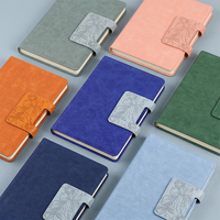 Carnet de notes en PU floral - Carnet de notes de bureau classique à couverture rigide