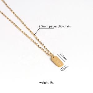 Collar personalizado grabado con palabras traviesas, joyería personalizada de acero inoxidable con cadena de eslabones, etiqueta dorada para adultos - Product Image 5