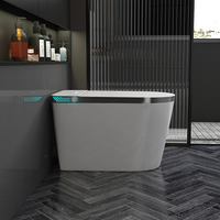 Capteur automatique chasse d'eau électrique salle de bain une pièce Intelligent Wc commode toilette intelligente Bidet 220 avec réservoir d'eau intégré