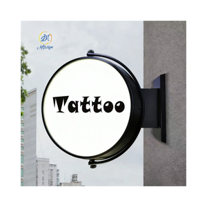 سعر المصنع MD للإعلان في الهواء الطلق لافتات دوارة جانبين دائرية دائرية دائرية مستديرة لوحة تسجيل لمتجر - Product Image 4