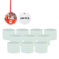 Pendentif rond en acrylique transparent personnalisé en gros, ornement de Noël vierge, décoration DIY pour la maison et les fêtes