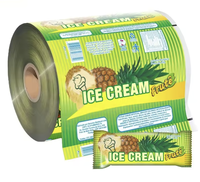 Film plastique laminé en rouleau pour emballage alimentaire de crème glacée/bâtonnets glacés, personnalisable, flexible et de qualité alimentaire