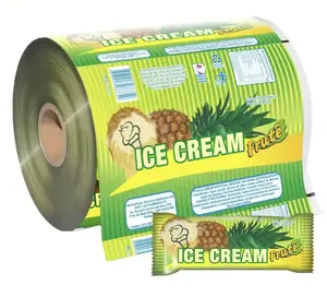 カスタムプリントフレキシブル自動包装材料食品グレードアイスクリーム/アイスキャンデーパッケージラミネートプラスチックフィルムロール