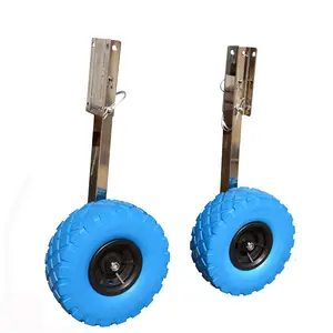 Metal Deluxe Boat Launching Wheels System for Zodiac Type Inflatable Boats and Aluminum Boats