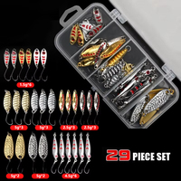 BBUBBA Kit de 29 leurres de pêche en métal miniatures intelligents, leurres artificiels durs Isca Artificial Hard Pesca 1.5g-5g pour la pêche au bar, à la truite et au brochet