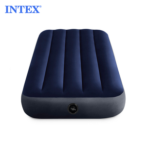 Colchón Inflable Individual INTEX 64756 JR. TWIN DURA-BEAM SERIES, con Diseño de Rayas, Flocado Suave, Clásico, Azul, Muebles para el Hogar, PVC - Product Image 2