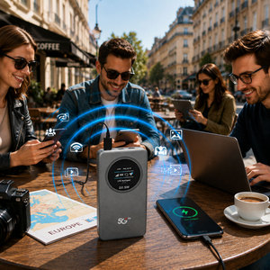 Router wifi portátil DNXT 4g WiFi6 mifi, wifi de bolsillo 2.4G y 5.8G, módem portátil con carga bidireccional, router wifi de bolsillo 4g para uso personal - Product Image 3