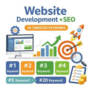 Desarrollo Profesional de Sitios Web con 20 Palabras Clave SEO, Servicios de Marketing Digital, Solución de Comercio Electrónico Shopify de Nivel Empresarial - Product Image 1