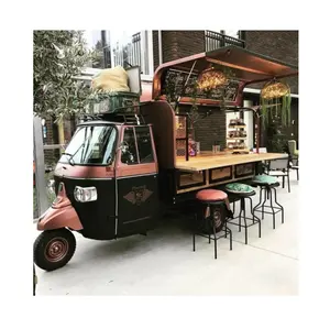 Customized Small Mobile Tuk-tuk Food Trucks Refrigerator Freezer Fryer Tricycle Food Truck